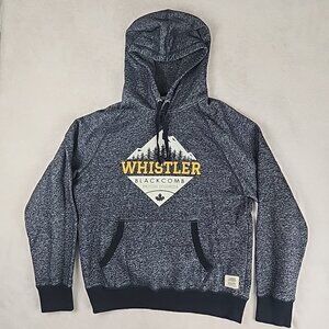 Roots‎ Canada Whistler Blackcomb Mens Gray Hoodie Sweatshirt Medium Snowboarding